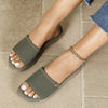 Mary Jane Slip-On Sandals - Thick Cushioned TPR Sole, Soft Fabric Upper & Synthetic Cover Lining, Lightweight Non-Slip