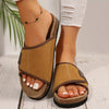 Thick Cushioned Rubber Sole - Breathable Fabric Upper, Open-Toe Design & Adjustable Straps