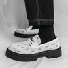 Sequins, Thick Sole and Metal Buckle Loafers
