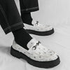 Sequins, Thick Sole and Metal Buckle Loafers