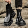 Retro Streetwear Ankle Boots - Thick-Sole Durable PU & PVC Construction, All-Season Comfort EVA Insole, Breathable Fabric Lining, Lace-Up Closure