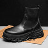 Retro Streetwear Ankle Boots - Thick-Sole Durable PU & PVC Construction, All-Season Comfort EVA Insole, Breathable Fabric Lining, Lace-Up Closure