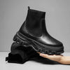 Retro Streetwear Ankle Boots - Thick-Sole Durable PU & PVC Construction, All-Season Comfort EVA Insole, Breathable Fabric Lining, Lace-Up Closure