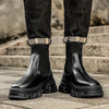 Retro Streetwear Ankle Boots - Thick-Sole Durable PU & PVC Construction, All-Season Comfort EVA Insole, Breathable Fabric Lining, Lace-Up Closure