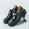 British Style Low Top Metal Buckle Decorative Loafers Business Formal Social Dance Party Banquet Wedding Casual Vacation Versatile Dress Shoes
