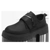 Men's Formal & Casual Derby Shoes - Quick-On Zipper Closure, Glossy Black -like Upper, Non-Slip PVC Sole