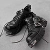 Men'S Chunky Platform Ankle Boots - Synthetic Cover Upper, Rubber Sole, Lace-Up Ankle Support