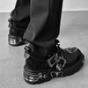 Men'S Chunky Platform Ankle Boots - Synthetic Cover Upper, Rubber Sole, Lace-Up Ankle Support