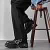 Men'S Chunky Platform Ankle Boots - Synthetic Cover Upper, Rubber Sole, Lace-Up Ankle Support