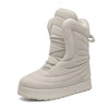 High-Top Casual Sneakers | Ultra-Fine Synthetic Snow Boots | Quilted Design | Warm Fabric Lining | Durable Rubber Sole | Slip-On with Side Zipper