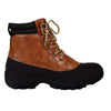 Duckbill Snow Boots with 3m Insulated Lining, Brown & Black TPR Sole, Lace-Up Ankle Boots