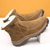 Boots with Lining, High Quality & Slip-Resistant, Brown High-Top Ankle Boots for Outdoor Use, Casual Style, Rubber Sole, Round Toe, Short Boots for Cold Weather, Slipresistant Footwear