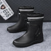 Unisex Waterproof Lightweight PVC Rain Boots - Slip-Resistant Elastic Sides, Breathable Fabric Lining & Cushioned EVA Insole