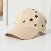 Chic Adjustable Baseball Cap for Women - Lightweight, Sun-Protective & Stylish with Star Accents