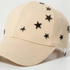 Chic Adjustable Baseball Cap for Women - Lightweight, Sun-Protective & Stylish with Star Accents
