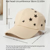 Chic Adjustable Baseball Cap for Women - Lightweight, Sun-Protective & Stylish with Star Accents