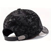 Genuine Leather Baseball Cap - Funky British Style with Embossed Design, Black & White Camouflage Pattern, Adjustable Fit