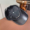 Genuine Leather Baseball Cap - Breathable, Embroidered Design