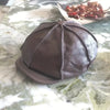 Funky Style Genuine Leather Cap for Men, Unisex Tricorne Hat, Handcrafted Non-Woven Material