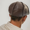 Funky Style Genuine Leather Cap for Men, Unisex Tricorne Hat, Handcrafted Non-Woven Material
