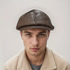 Funky Style Genuine Leather Cap for Men, Unisex Tricorne Hat, Handcrafted Non-Woven Material