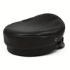 Genuine Leather Cap with Eagle & Star Embossed Design - Black Punk Style Flat Top Hat