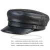 Elegant Crocodile-Textured Genuine Leather Sheepskin Leather Flat Cap
