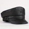 Genuine Leather British Sailor Captain Hat with Star Emblem