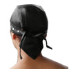 Punk Black PU Leather Pirate Hat, Skull Decor Turban Hat, Halloween Christmas Cosplay Outfit Photo Props, Bar Club Rave LARP Party Supplies, Stage Performance Accessories