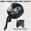 MJMOTO M13 Pirate Skull Motorcycle Cap - Black Polyester, Breathable, Vintage Design with Eagle & Skull Embroidery, "Ride Fast Live Hard" Print