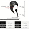 Black Steampunk Motorcycle Hat with Golden Accents & Adjustable Strap - Pilot Style