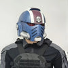Resin 1:1 Scale Wearable Skull Design Helmet with American Flag Motif - Funky Style Costume Accessory
