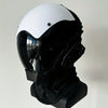 Futuristic Cyberpunk Mask: Black and White Dual Tone