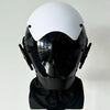 Futuristic Cyberpunk Mask: Black and White Dual Tone