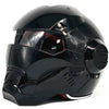 Glossy Black Motorcycle Helmet with Integrated Visor & Ventilation System - Aerodynamic Design, Ergonomic Fit, Durable ABS Material for Road & Track Use, Motorcycle Riding Gear, Sleek Glossy Finish, Modern Motorcycle Helmet