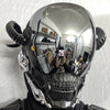 Punk Skeleton Sheep Mask - Cyberpunk Mechanical Skull Design, Adjustable Strap, Breathable Protective Foam Lining