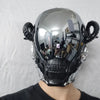 Punk Skeleton Sheep Mask - Cyberpunk Mechanical Skull Design, Adjustable Strap, Breathable Protective Foam Lining