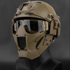 Iron Warrior Tactical Half-Face Mask - Durable Mesh Airsoft & Paintball Helmet Guard, Adjustable, Breathable