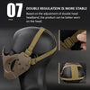 Iron Warrior Tactical Half-Face Mask - Durable Mesh Airsoft & Paintball Helmet Guard, Adjustable, Breathable