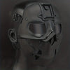 Futuristic Black Hooded Mask with Goggles - Durable Nylon