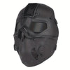 Futuristic Black Hooded Mask with Goggles - Durable Nylon
