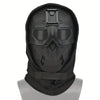 Futuristic Black Hooded Mask with Goggles - Durable Nylon