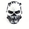 pooky Halloween Skull Mask with Black & White Camouflage Design