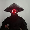Cyberpunk Face Mask Helmet Fashion Cool Costume Luminous Mask Tactical Mask With LED Light