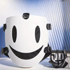 White Cosplay Mask with Black Smile Design