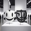 White Cosplay Mask with Black Smile Design