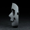 -Painted Gothic Mask with Black Graffiti Art - Durable PVC Plastic Costume