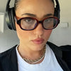 New Retro-Style European And American Women'S Eyeglasses with Square Thick Frames