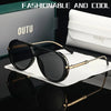 OUTU Stylish Vintage Double Bridge Men's Glasses Unique Cool Vision