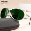 bandimu Women's Modern Metal Round Fashion Glasses - Luxury Golden-Tone Frame